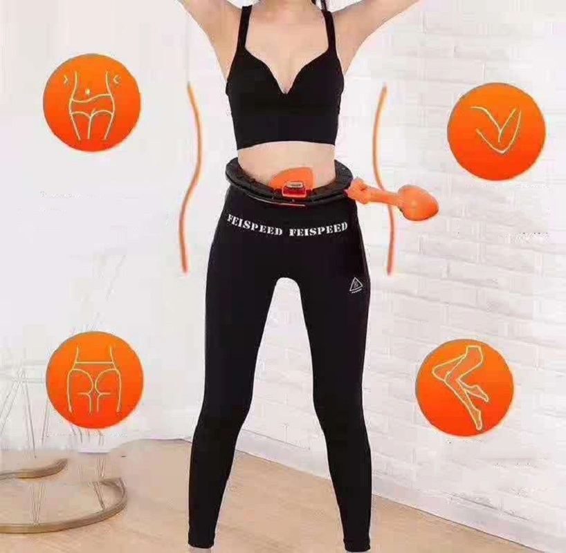 Fitness Weighted Hula Hoop with Counter Adjustable Waist Trimmer Belt Training Indoor & Outdoor Exercise Fitness Esg16262