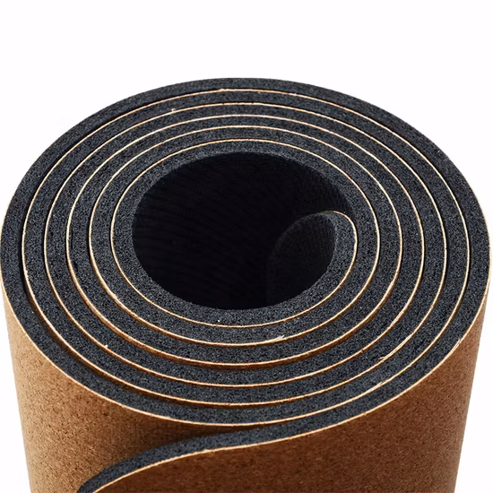 工場出荷時の価格、プライベートラベル、ベストセラーの環境に優しいカスタムプリントロゴマット、コルク、天然ゴム、高品質環境に優しい滑り止めヨガマット、フィットネス